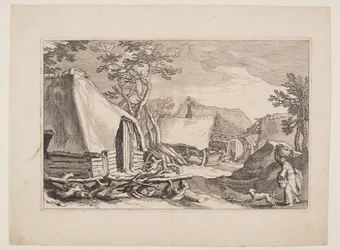 Planche 18, fra Landskaber med bondegårde
