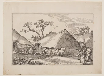 Planche 2, fra Landskaber med bondegårde