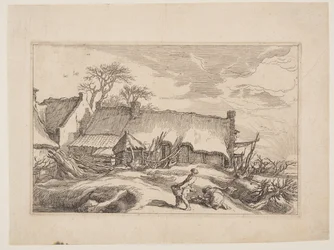 Planche 4, fra Landskaber med bondegårde