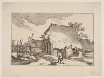 Planche 5, fra Landskaber med bondegårde