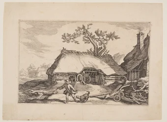 Planche 6, fra Landskaber med bondegårde