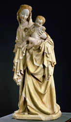 Krumauer Madonna, ca. 1400 (polykrom sten)