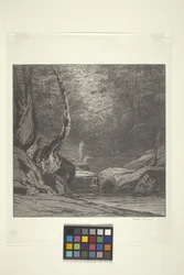 Kroget træ (blæk på papir)