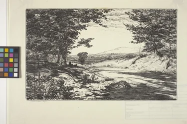 Bjerget (blæk på papir)