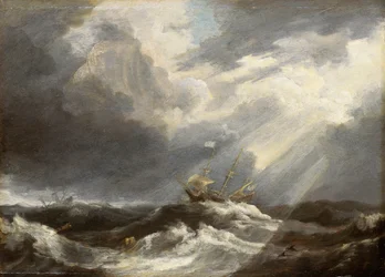 Sollys på et stormfuldt hav, ca. 1640