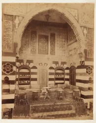 Receptionslokale for det tyske konsulat i Damaskus (albumin print)