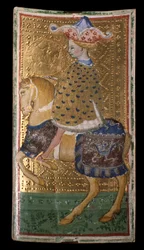 Visconti-Sforza-tarotsæt: hesten af denari