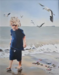 Stranddreng og måger