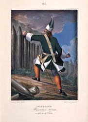 Grenader af infanteriregimentet i 1700-1732, 1841