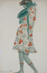 Kostumedesign til operaen Snow Maiden af N. Rimsky-Korsakov, 1919