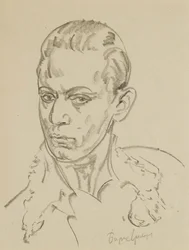 Portræt af balletdanseren og koreografen Sergey Lifar 1905-1986