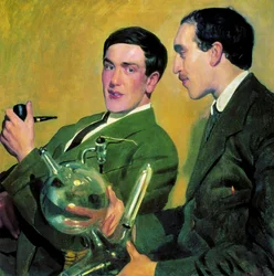Fysikerne Pyotr Kapitsa 1894-1984 og Nikolay Semyonov 1896-1986, 1921.