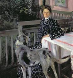 Portræt af Julia Jevstafievna Kustodieva (1880-1942), kunstnerens hustru, 1903
