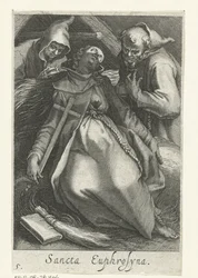Sankt Euphrosina af Alexandria som eremitinde Sancta Euphrosyna (titel på objekt) Eremitinder (serietitel) Sacra Eremus Ascetriarum (serietitel)