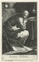Sankt Fabiola af Rom som eremitinde Sancta Fabiola (titel på objekt) Eremitinder (serietitel) Sacra Eremus Ascetriarum (serietitel)