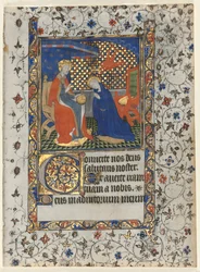 Bifolio fra a Book of Hours: Coronation of the Virgin, ca. 1415.