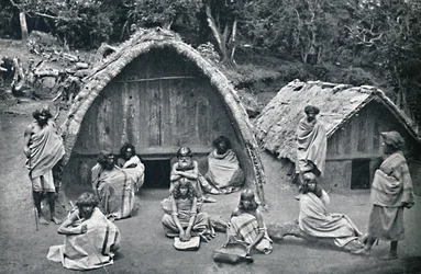 Et Toda-hjem i en mandsindfødt landsby, Indien, 1902