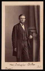 Portræt af Schuyler Colfax 1823-1885, før 1885.