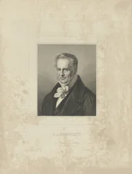Portræt af Alexander von Humboldt 1769-1859, ca. 1850.