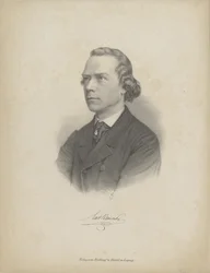 Portræt af pianisten og komponisten Carl Heinrich Carsten Reinecke 1824-1910, ca. 1850