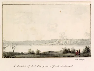 En række skitser, udsigter i Storbritannien, kontinentet og Amerika 1772-1778 (akvarel)