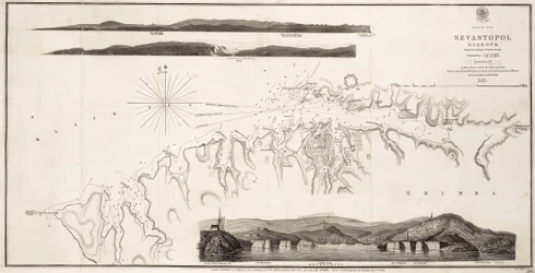 Sortehavet, Sevastopol Havn, fra den russiske opmåling af 1836