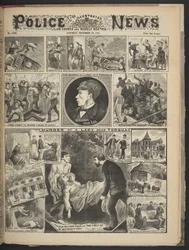 Forside af Illustrated Police News, 29. november 1884 (litho)