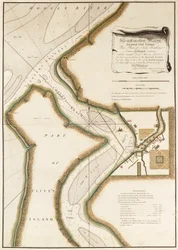 Kort over Hoogly-floden, ca. 1777 (kobberstik)