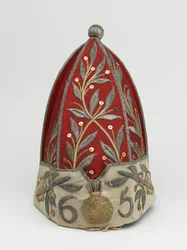 Officers grenaderkasket, 65th Regiment of Foot, 1758 ca.