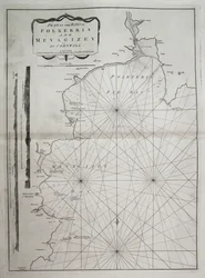 Plan over bugterne Polkerris og Mevagizey i Cornwall
