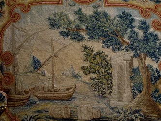 Polstret lænestol i George II stil, ca 1760, Storbritannien
