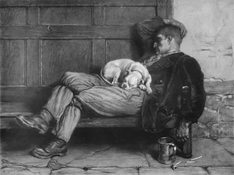 Lad sovende hunde ligge!, 1880, 1912