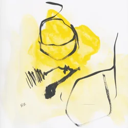 Abstrakt gul figur