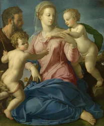 Den hellige familie med spædbarnet Johannes Døberen (Madonna Stroganoff)