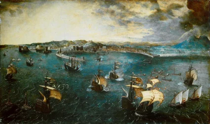 Udsigt over Napoli-bugten, ca 1550-1565.