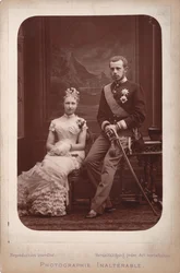 Kronprins Rudolf med prinsesse Stephanie af Belgien i anledning af deres forlovelse, 1880