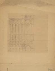 Mills Building, San Francisco, Californien, Design Sketch