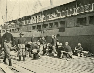 13. infanteri ved morgenmad, spansk-amerikansk krig, 11. juni 1898, 1899.