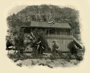 Cubansk hovedkvarter i Daiquiri, spansk-amerikansk krig, juni 1898, 1899.