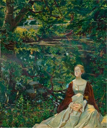 Fra et maleri af Byam Shaw, c1899