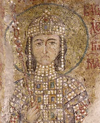 Alexios Komnenos i Hagia Sophia, mosaik