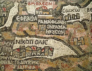 Betlehem, detalje fra et kort over Jeriko (mosaik) (se også 86282 & 250599)