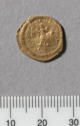Half Tremissis af Justinian I, Konstantinopel, 527-565 (guld)