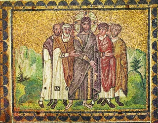 Jesus og apostlene, 6. århundrede (mosaik)