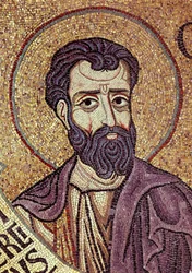 Profeten Hosea (8. århundrede f.Kr.). Værk af en byzantinsk mester, mosaik, detalje af udsmykningen af ​​Markuskirken i Venedig (Italien)