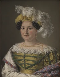 Portræt af fru Pauline Hagen
