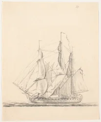 Marineskib for fulde sejl