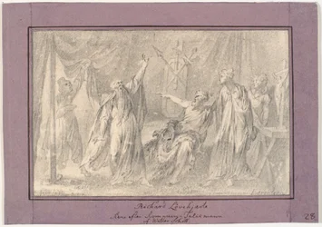 Richard Løvehjerte. Scene fra romanen "The Talisman" (1825) af Walter Scott