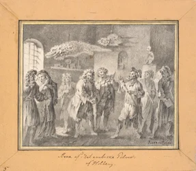 Scene fra Ludvig Holberg "Det arabiske Pulver"