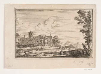 Villa med dobbelttrappe set fra haven